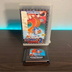 Sonic the Hedgehog 2 (SEGA Genesis, 1992) Case & Game Only Tested & Works.